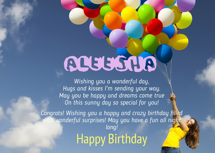 images with names Birthday Congratulations for ALEESHA
