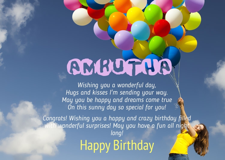 images with names Birthday Congratulations for Amrutha