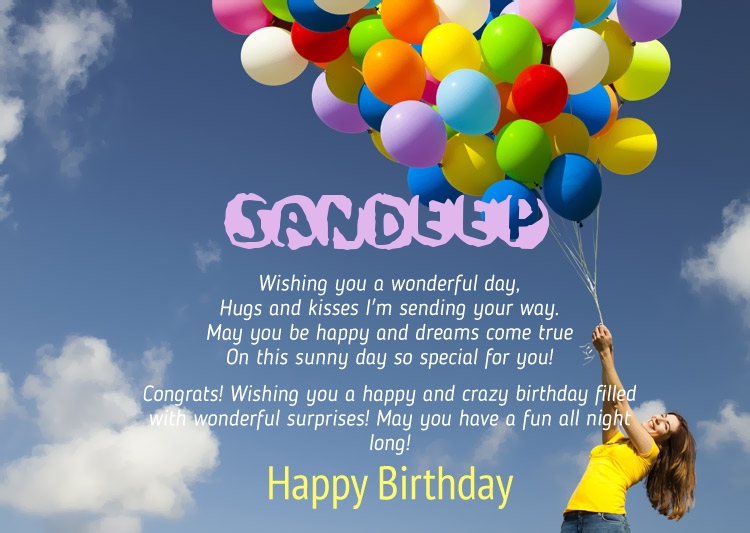 images with names Birthday Congratulations for Sandeep