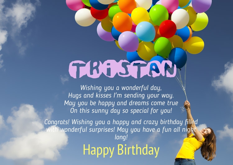 images with names Birthday Congratulations for Tristan