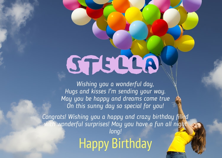 images with names Birthday Congratulations for Stella