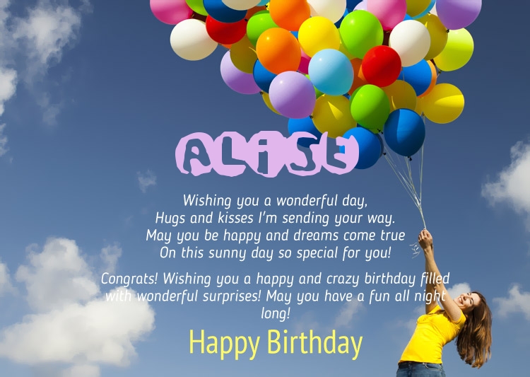 images with names Birthday Congratulations for ALISE