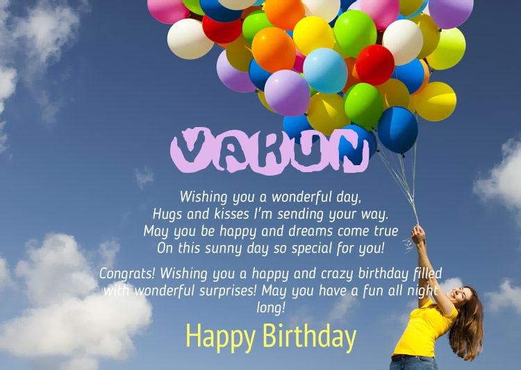 images with names Birthday Congratulations for Varun