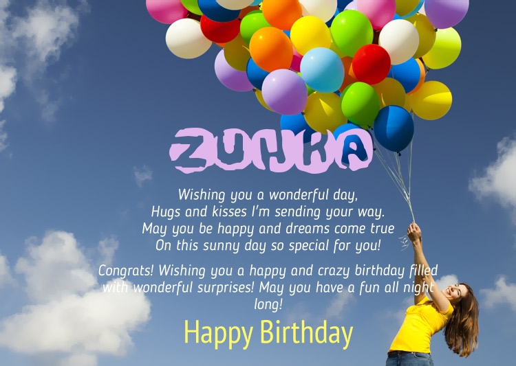 images with names Birthday Congratulations for Zuhra