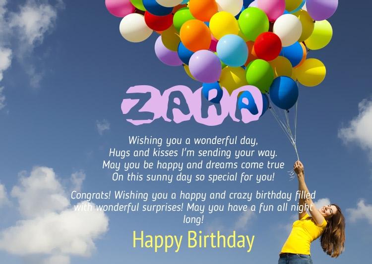 images with names Birthday Congratulations for Zara