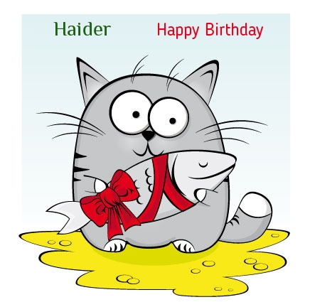 images with names Haider Happy Birthday