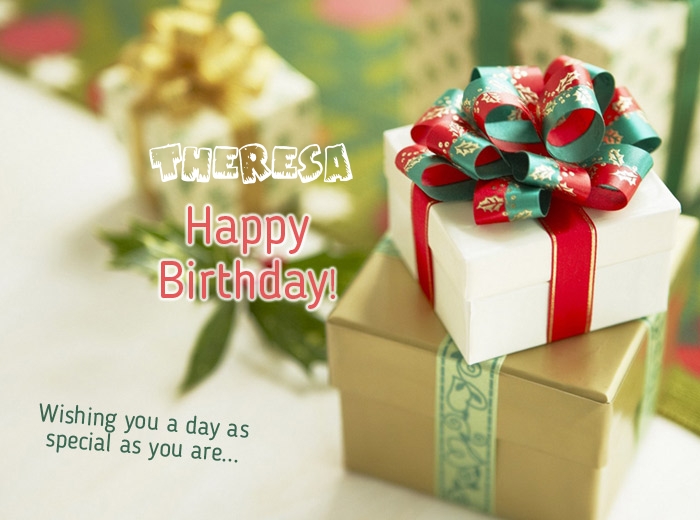 images with names Birthday wishes for Theresa