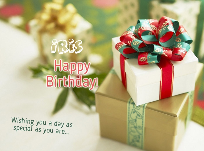images with names Birthday wishes for Iris