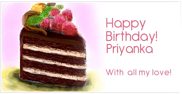 images with names Happy Birthday for Priyanka with my love
