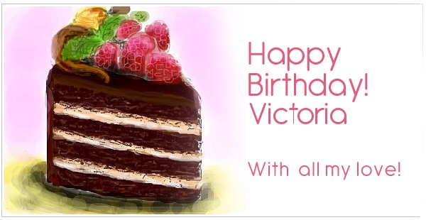 images with names Happy Birthday for Victoria with my love