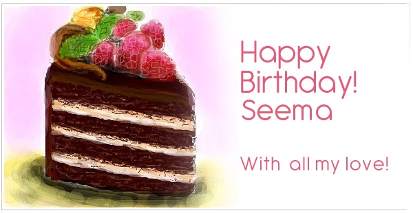 images with names Happy Birthday for Seema with my love