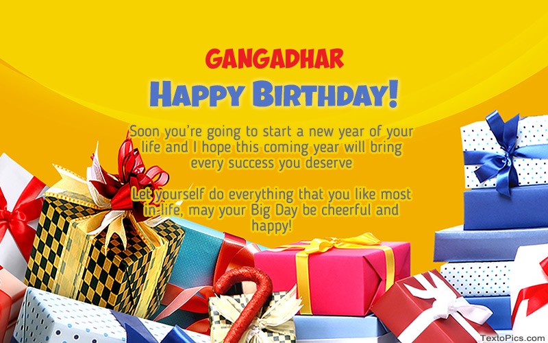 images with names Cool Happy Birthday card Gangadhar