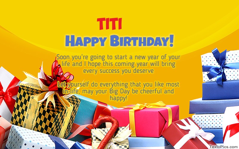 images with names Cool Happy Birthday card Titi
