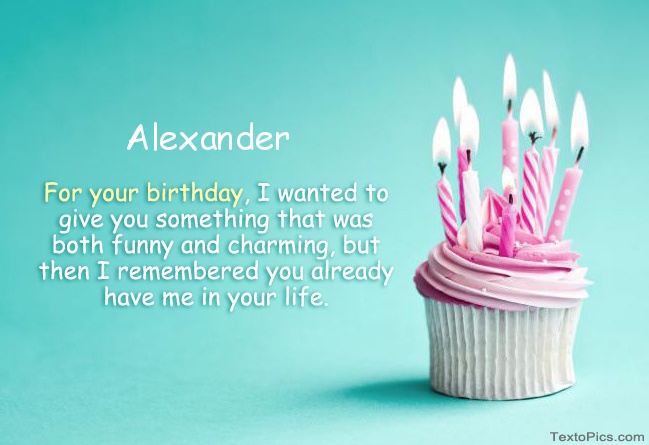images with names Happy Birthday Alexander in pictures