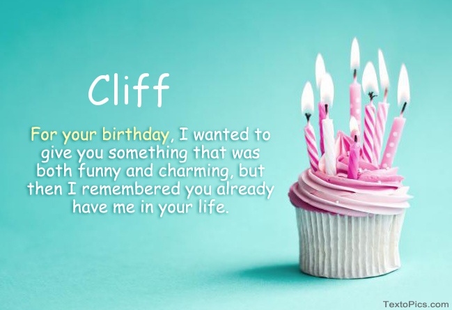 images with names Happy Birthday Cliff in pictures