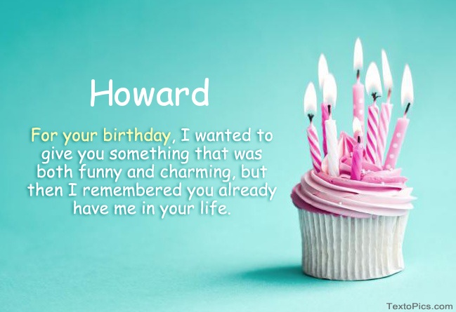 images with names Happy Birthday Howard in pictures