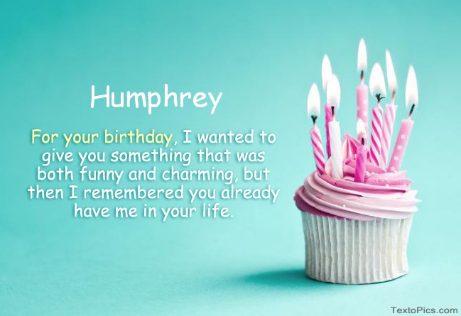 images with names Happy Birthday Humphrey in pictures
