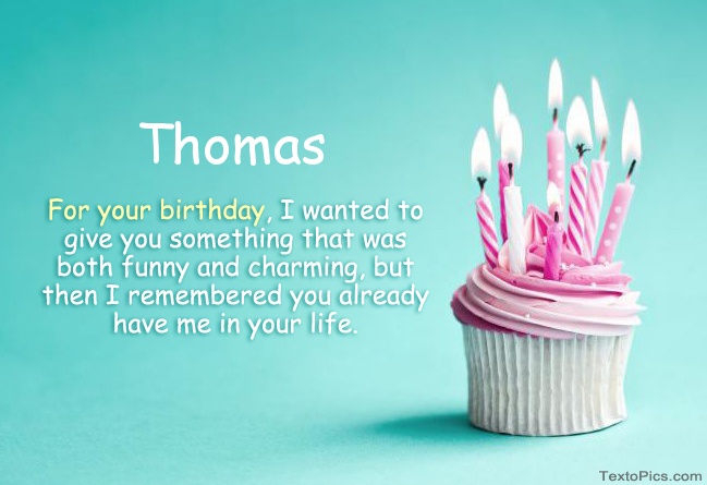 images with names Happy Birthday Thomas in pictures