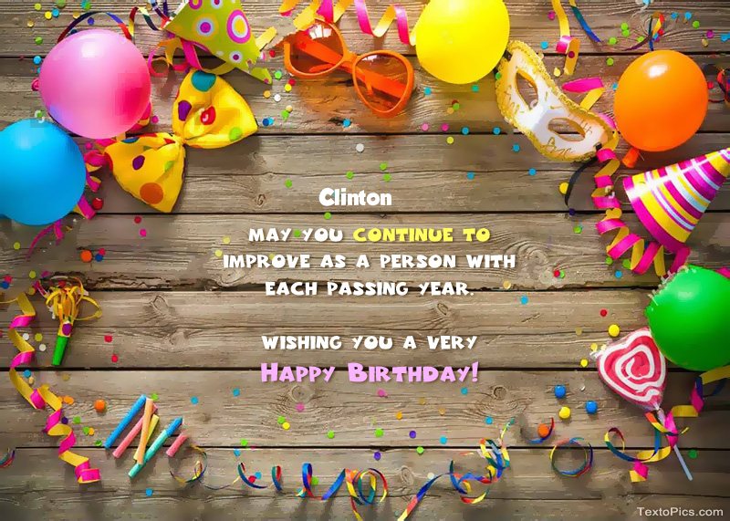 images with names Funny pictures Happy Birthday Clinton