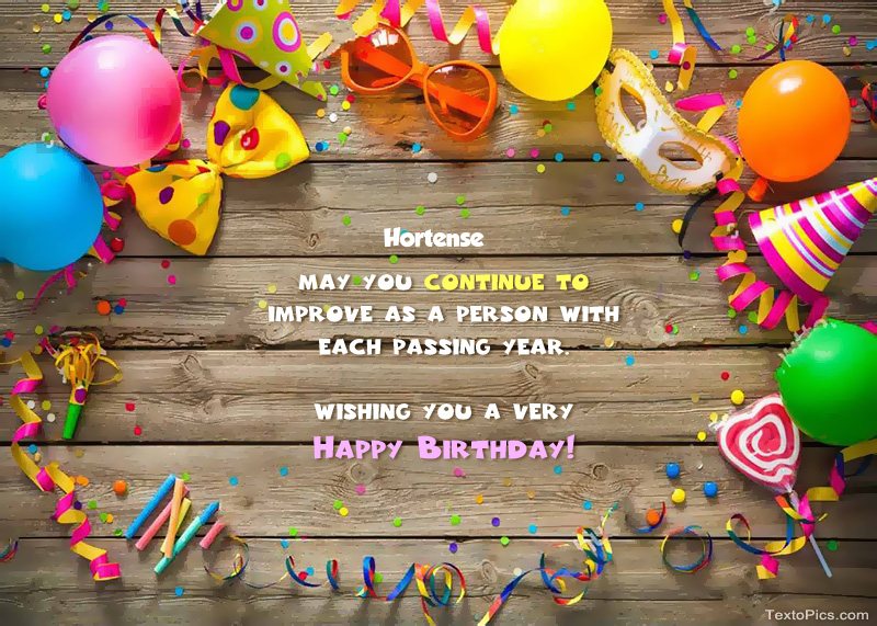 images with names Funny pictures Happy Birthday Hortense