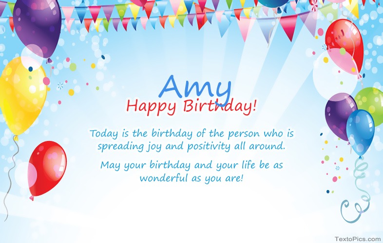 images with names Funny greetings for Happy Birthday Amy pictures 