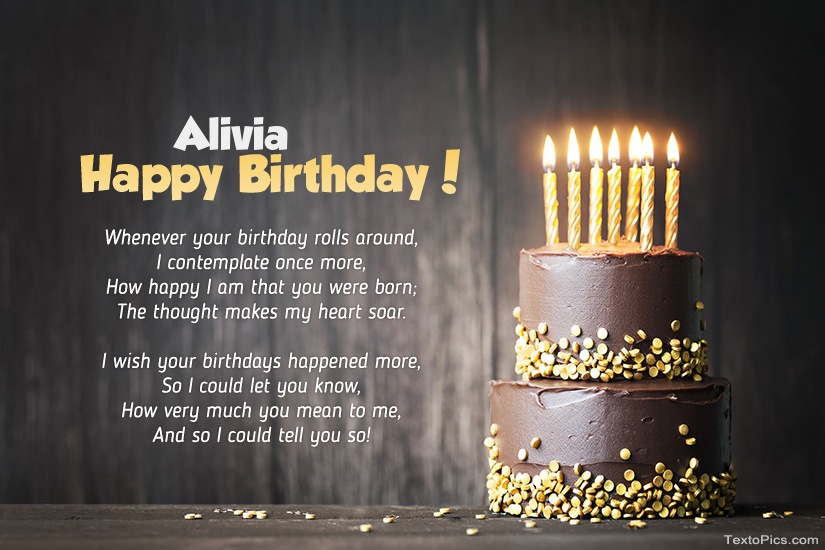 images with names Happy Birthday images for Alivia