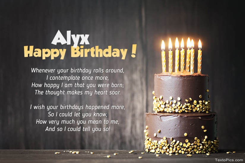 images with names Happy Birthday images for Alyx
