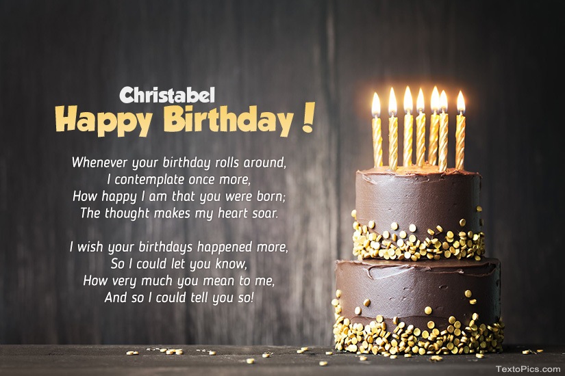 images with names Happy Birthday images for Christabel