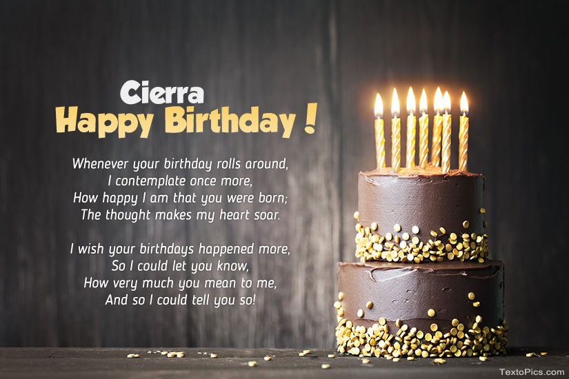 images with names Happy Birthday images for Cierra