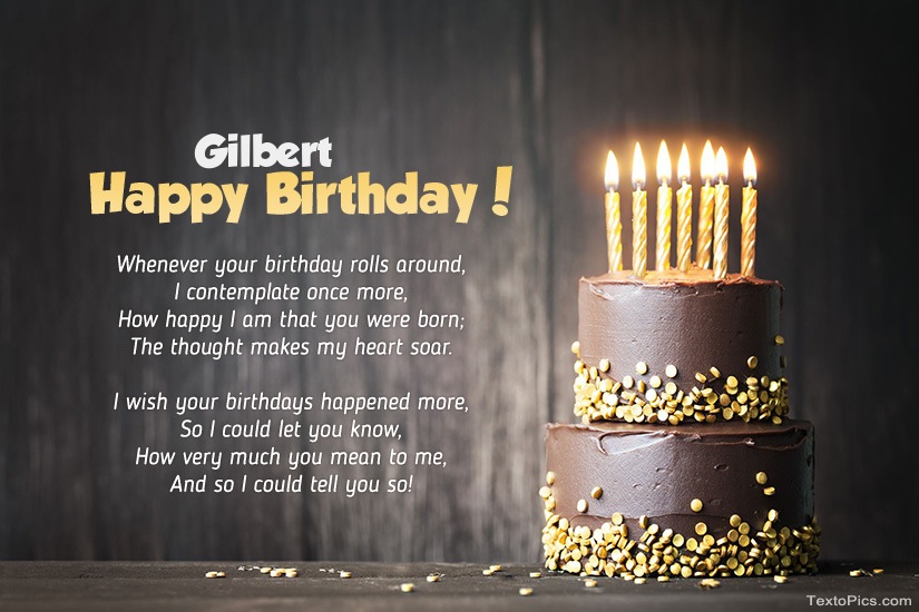 images with names Happy Birthday images for Gilbert