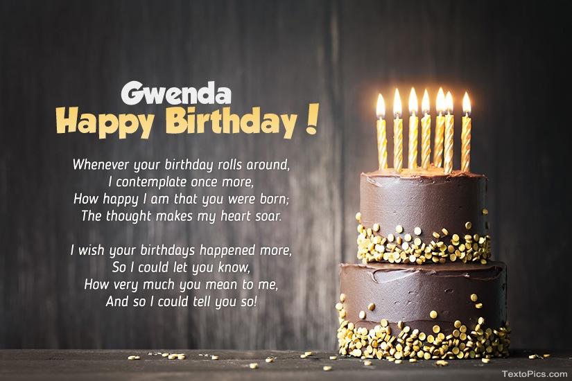 images with names Happy Birthday images for Gwenda