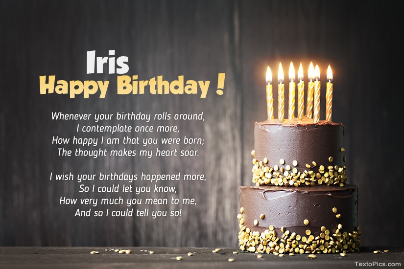images with names Happy Birthday images for Iris