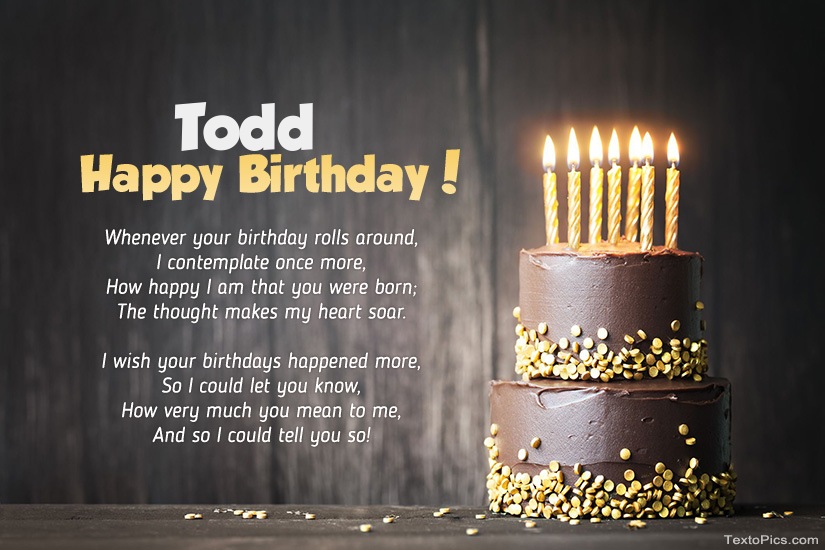 images with names Happy Birthday images for Todd