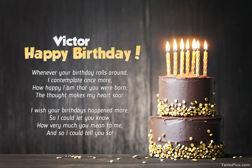 images with names Happy Birthday images for Victor