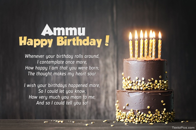 images with names Happy Birthday images for Ammu