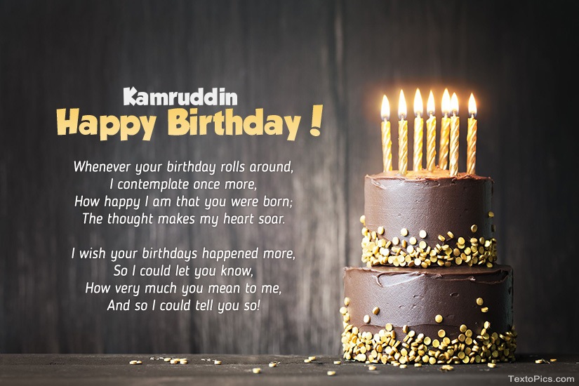 images with names Happy Birthday images for Kamruddin