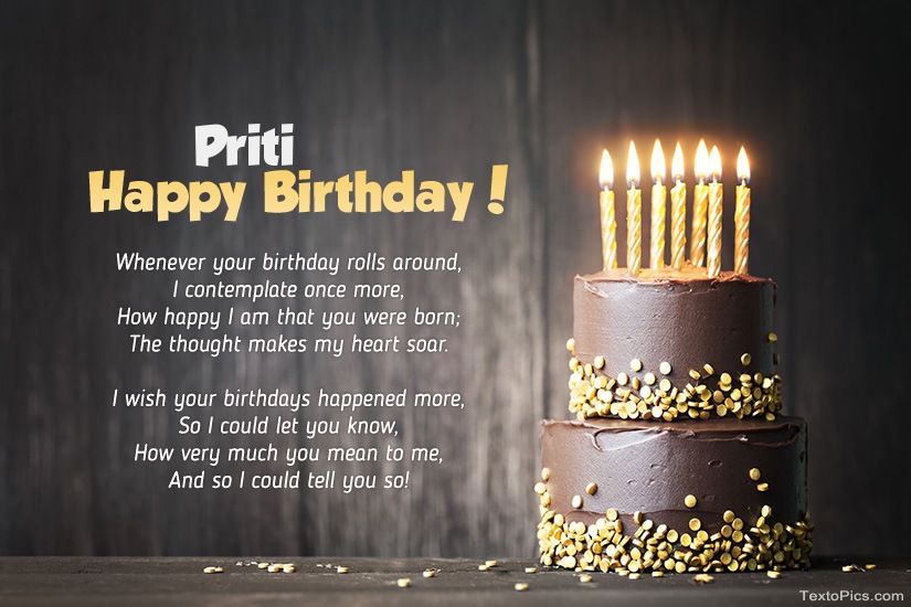 images with names Happy Birthday images for Priti