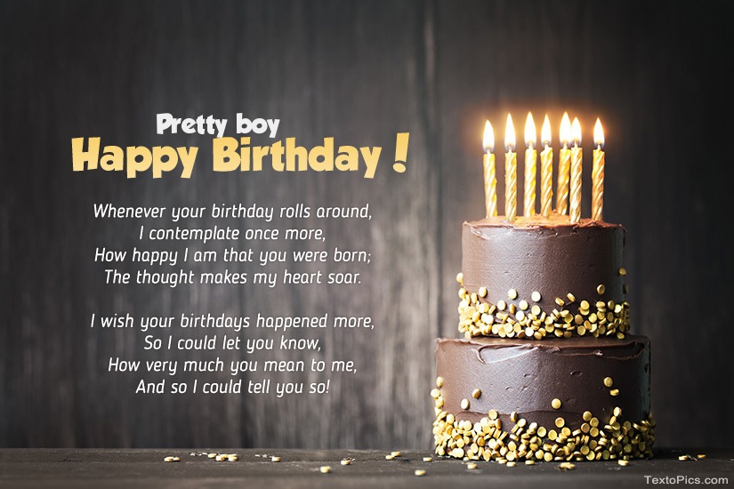 images with names Happy Birthday images for Pretty boy