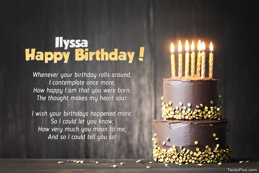 images with names Happy Birthday images for Ilyssa