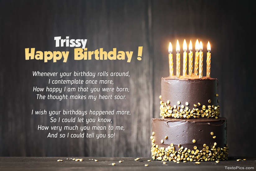 images with names Happy Birthday images for Trissy