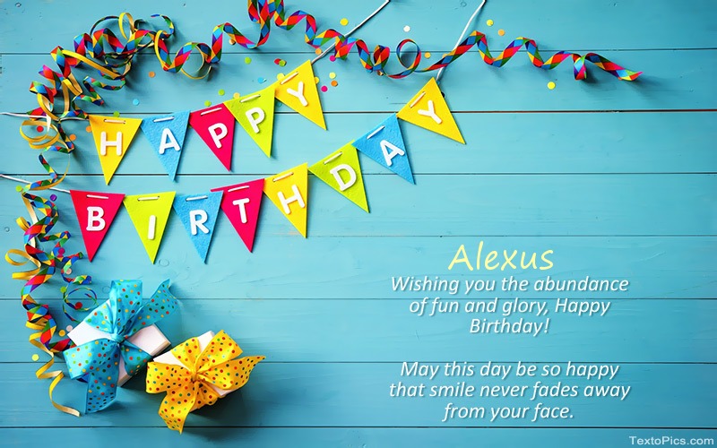 images with names Happy Birthday pics for Alexus
