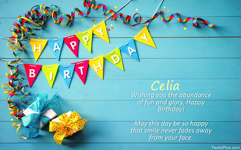 images with names Happy Birthday pics for Celia