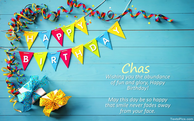 images with names Happy Birthday pics for Chas