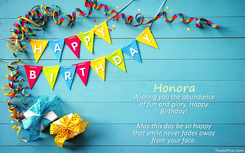 images with names Happy Birthday pics for Honora