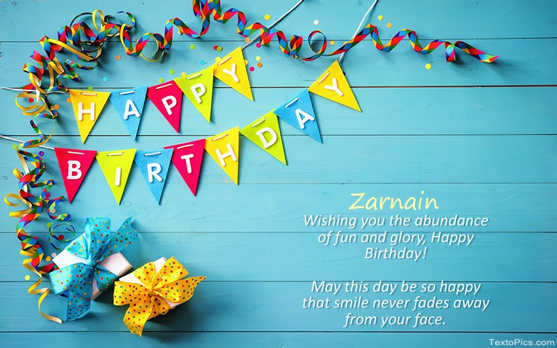 images with names Happy Birthday pics for Zarnain