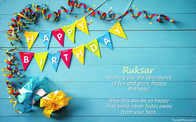 images with names Happy Birthday pics for Ruksar