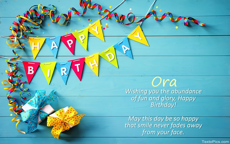 images with names Happy Birthday pics for Ora