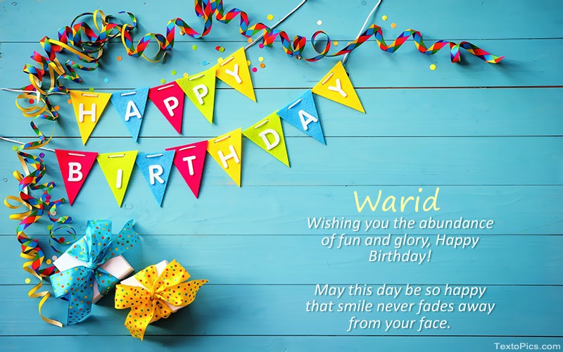 images with names Happy Birthday pics for Warid