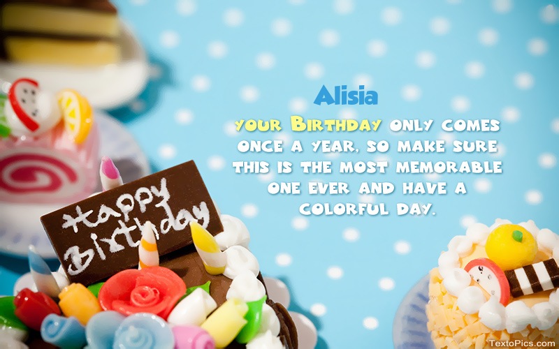images with names Happy Birthday pictures for Alisia