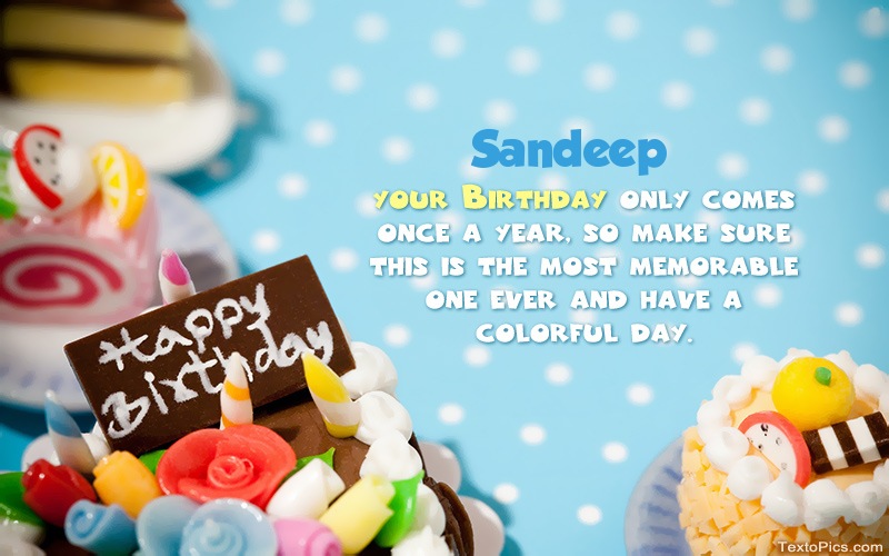 images with names Happy Birthday pictures for Sandeep